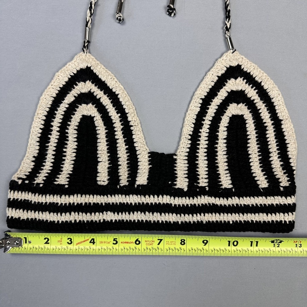 One Teaspoon Hypnotized Crochet Bralette Womens XS/S Handmade Boho Festival Top - Picture 3 of 9